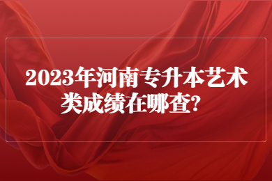 2023年河南專升本藝術(shù)類成績在哪查？